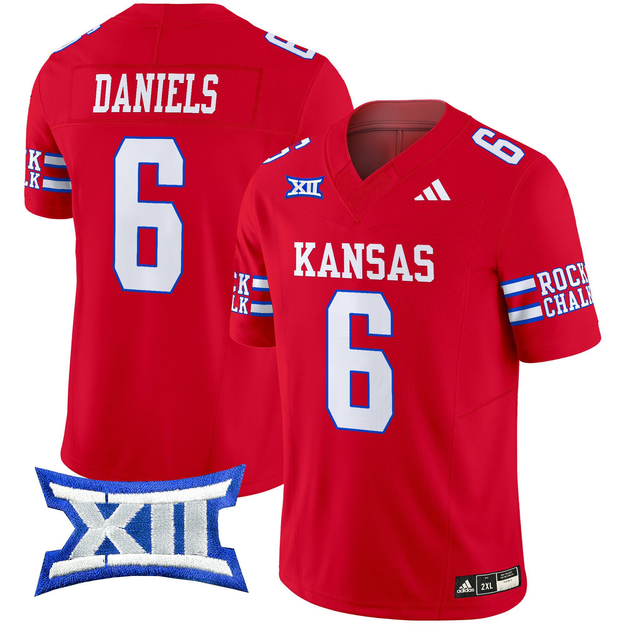 Men Kansas Jayhawks #6 Daniels Red 2024 Vapor Limited NCAA Jersey->indianapolis colts->NFL Jersey